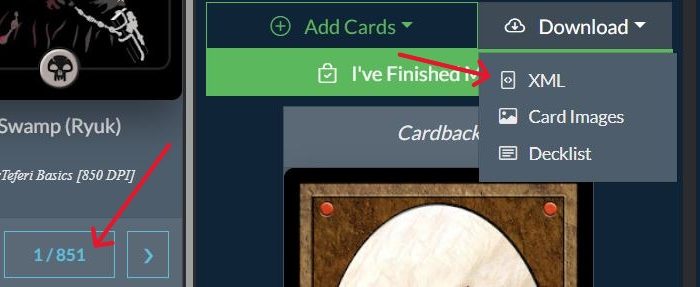 MPCFILL Kartenexport